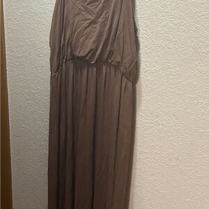 Chic Brown Sleeveless Maxi Dress